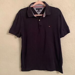 Tommy Hilfiger Custom Fit Navy Polo Short Sleeve Size L